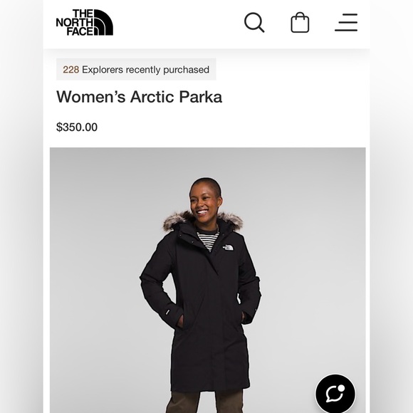 NWT The North Face Women's Black Arctic Parka Coat - Picture 2 of 10